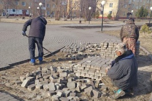В Новом Городке начался капитальный ремонт сквера ДК «Угольщиков»